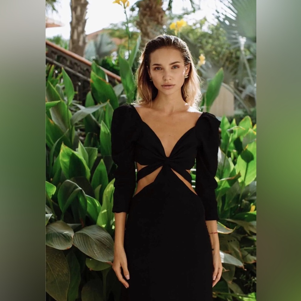 Anne-Louise Boutique Black Cut-Out Dress